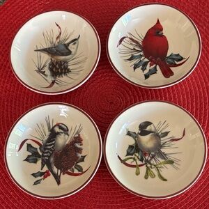 Lenox Winter Greetings DIPPING BOWLS Set of 4 Catherine McClung